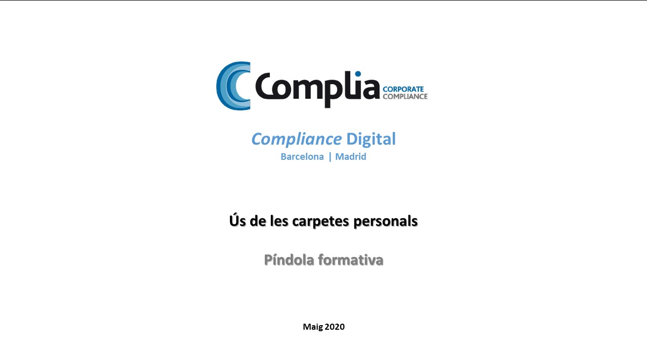 Píndoles formatives | Carpetes personals